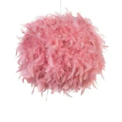 Beliani Hanglamp DRAVA - Roze Veren