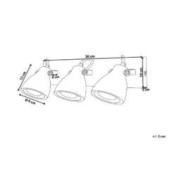 Beliani Muurlamp MISTAGO - Grijs Beton -Leen Bakker 1000053474 0102