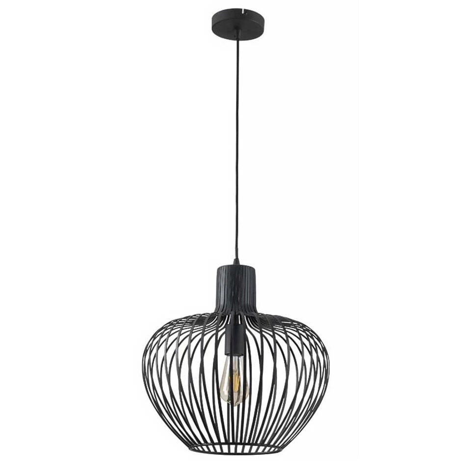 Freelight Hanglamp Arraffone - 1 Lichts - 38 X160 Cm - Zwart 1 Freelight Hanglamp Arraffone - 1 Lichts - 38 X160 Cm - Zwart