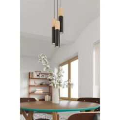 Sollux Hanglamp Pablo - 3 Lichts - 20 X100 Cm - Zwart - Hout 7 Sollux Hanglamp Pablo - 3 Lichts - 20 X100 Cm - Zwart - Hout -Leen Bakker 1000053888 0103