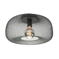 Highlight Plafondlamp Honey - 1 Lichts - 39 X22 Cm - Zwart