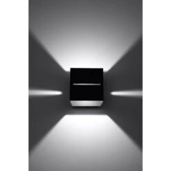 Sollux Wandlamp Lobo - 1 Lichts - 12 X10 Cm - Zwart -Leen Bakker 1000053980 0103