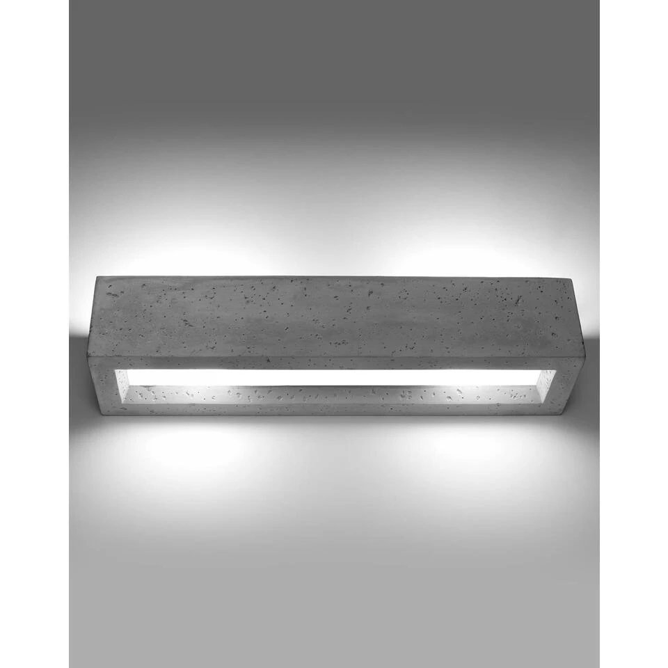 Sollux Wandlamp Vega - 1 Lichts - 12 X10 Cm - Grijs 2 Sollux Wandlamp Vega - 1 Lichts - 12 X10 Cm - Grijs - Afbeelding 2