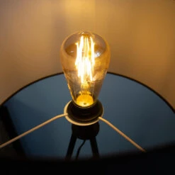 Industriële Staande Lamp Royan Zwart - 148x50x148 Cm - Metaal - Zwart -Leen Bakker 1000056609 0103