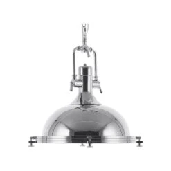 Beliani Hanglamp EBRON - Zilver Metaal