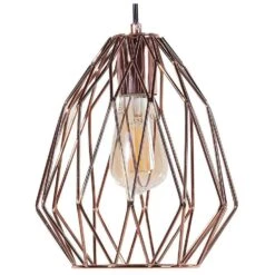 Beliani Hanglamp MAGRA - Koper Metaal