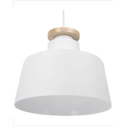 Beliani Hanglamp DANUBE - Wit Aluminium