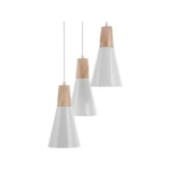 Beliani Hanglamp TICINO - Wit Aluminium