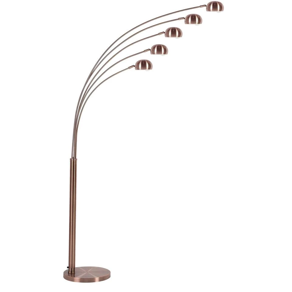 Beliani Staande Lamp FLINDERS - Koper Metaal 1 Beliani Staande Lamp FLINDERS - Koper Metaal