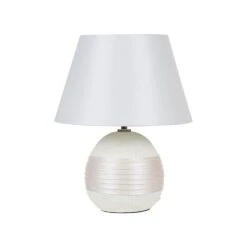 Beliani Tafellamp SADO - Wit Keramiek