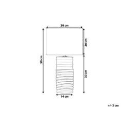 Beliani Tafellamp NAVIA - Wit Porselein 6 Beliani Tafellamp NAVIA - Wit Porselein -Leen Bakker 1000057008 0102