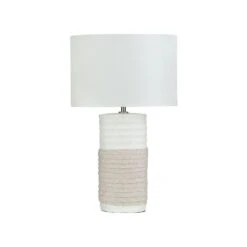 Beliani Tafellamp NAVIA - Wit Porselein