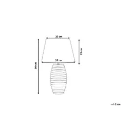 Beliani Tafellamp EBRO - Goud Porselein -Leen Bakker 1000057014 0102