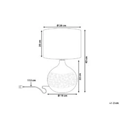 Beliani Bedlamp YAKIMA - Grijs Porselein -Leen Bakker 1000057047 0102