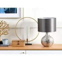 Beliani Bedlamp YAKIMA - Grijs Porselein -Leen Bakker 1000057047 0103