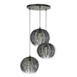 Hoyz - Hanglamp 3L Beach Getrapt - Zwart Bruin
