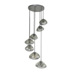 Hoyz - Hanglamp 7L Round Cloud / Oud Zilver