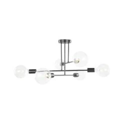 Beliani Plafondlamp KIDANE - Zwart Metaal