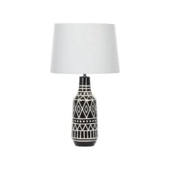 Beliani Tafellamp SHEBELLE - Zwart Keramiek