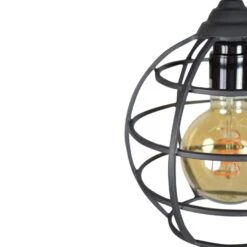 Hanglamp Globe 1-lichts Ø19 Vintage Black -Leen Bakker 1000061402 0102