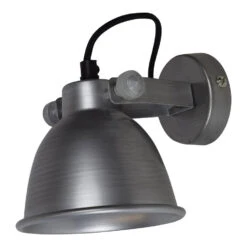 Wandlamp Industrial Ø12cm Antique Zink -Leen Bakker 1000061438 0103