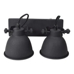 Wandlamp Industrial Double Vintage Black 5 Wandlamp Industrial Double Vintage Black -Leen Bakker 1000061443 0102