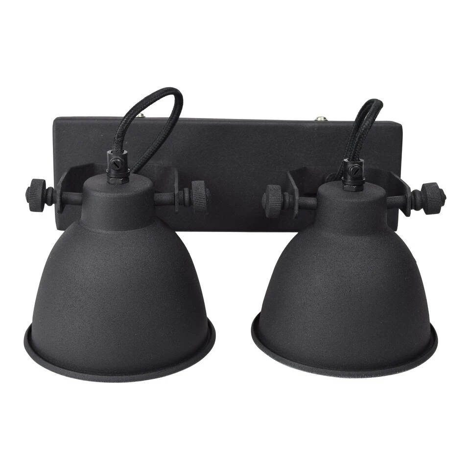 Wandlamp Industrial Double Vintage Black 3 Wandlamp Industrial Double Vintage Black - Afbeelding 3