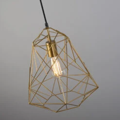 QAZQA IndustriÃ«le Hanglamp Goud - Framework Basic -Leen Bakker 1000061845 0103