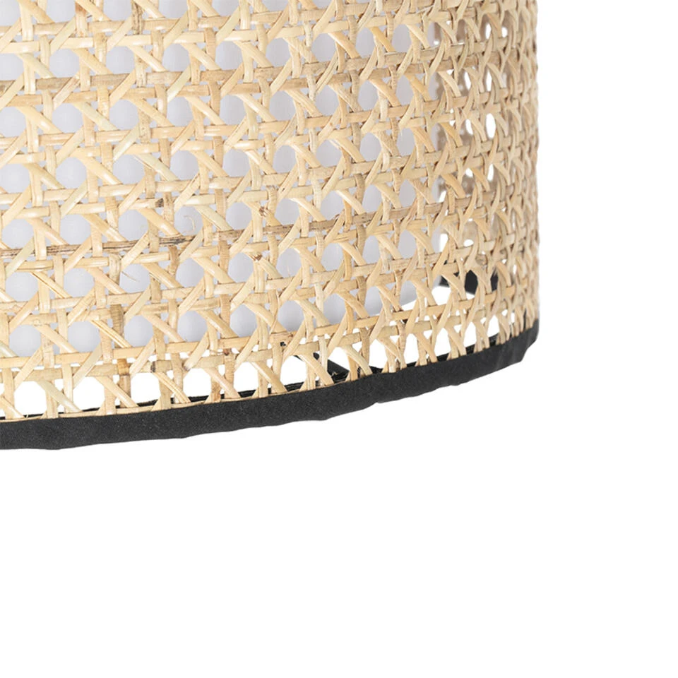 QAZQA Landelijke Vloerlamp Zwart Met Rotan Kap - Kata 4 QAZQA Landelijke Vloerlamp Zwart Met Rotan Kap - Kata - Afbeelding 4
