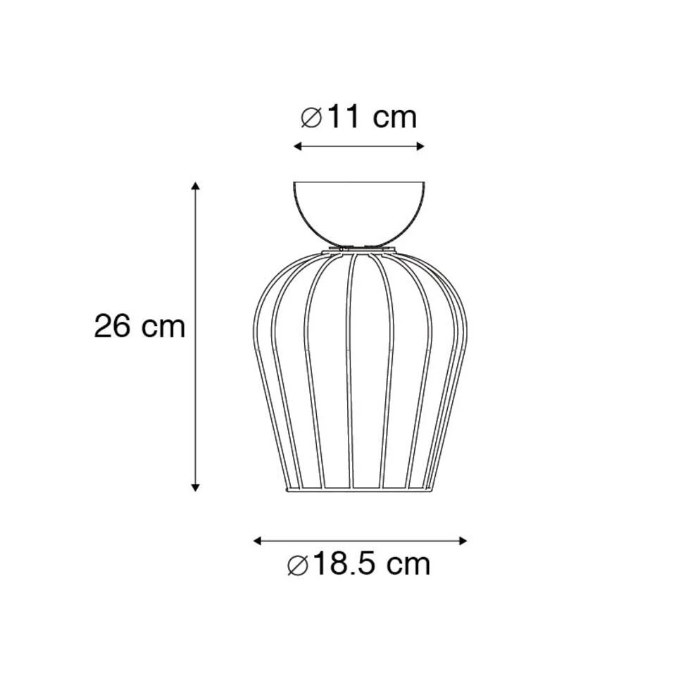 QAZQA Moderne Plafondlamp Zwart - Palica 3 QAZQA Moderne Plafondlamp Zwart - Palica - Afbeelding 3