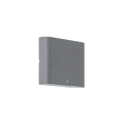 QAZQA Wandlamp Antraciet 11,5 Cm Incl. LED IP65 - Batt