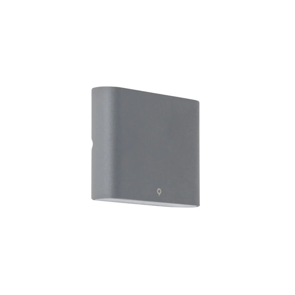 QAZQA Wandlamp Antraciet 11,5 Cm Incl. LED IP65 - Batt 1 QAZQA Wandlamp Antraciet 11,5 Cm Incl. LED IP65 - Batt