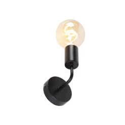 QAZQA Moderne Wandlamp Zwart 15,5 Cm - Facile 7 QAZQA Moderne Wandlamp Zwart 15,5 Cm - Facile -Leen Bakker 1000061945 0103