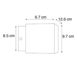 QAZQA Design Wandlamp Zwart/goud Incl. LED - Caja -Leen Bakker 1000061947 0102