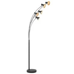 Beliani Staande Lamp BARAGA - Zwart Metaal