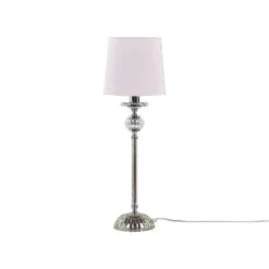 Beliani Tafellamp KUBENA - Roze Metaal, Glas