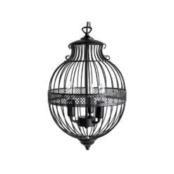 Beliani Hanglamp HARMEN - Zwart Ijzer