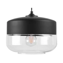 Beliani Hanglamp MURRAY - Zwart Glas