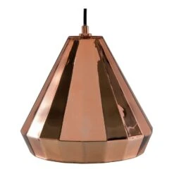 Beliani Hanglamp JAPURA - Koper Glas