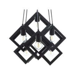 Beliani Hanglamp CHRISOLA - Zwart Metaal