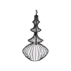 Beliani Hanglamp KOLVA - Zwart Metaal