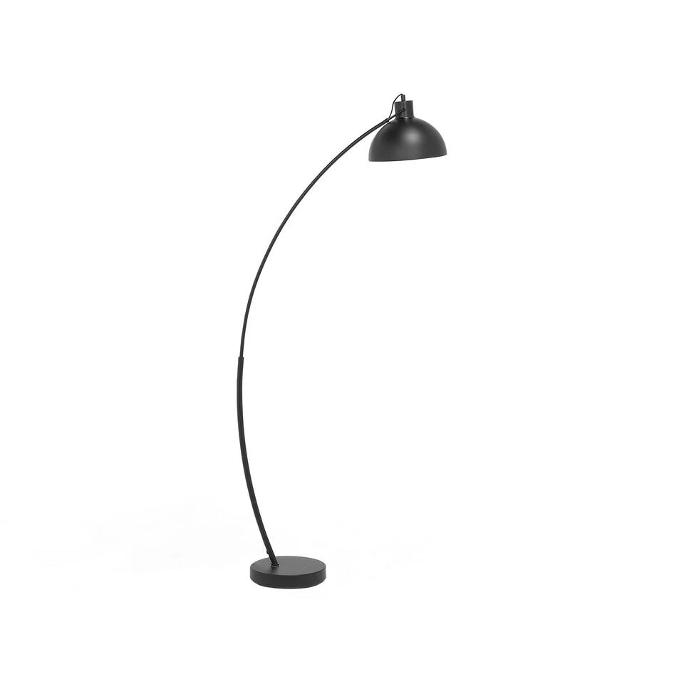 Beliani Staande Lamp DINTEL - Zwart Metaal 1 Beliani Staande Lamp DINTEL - Zwart Metaal