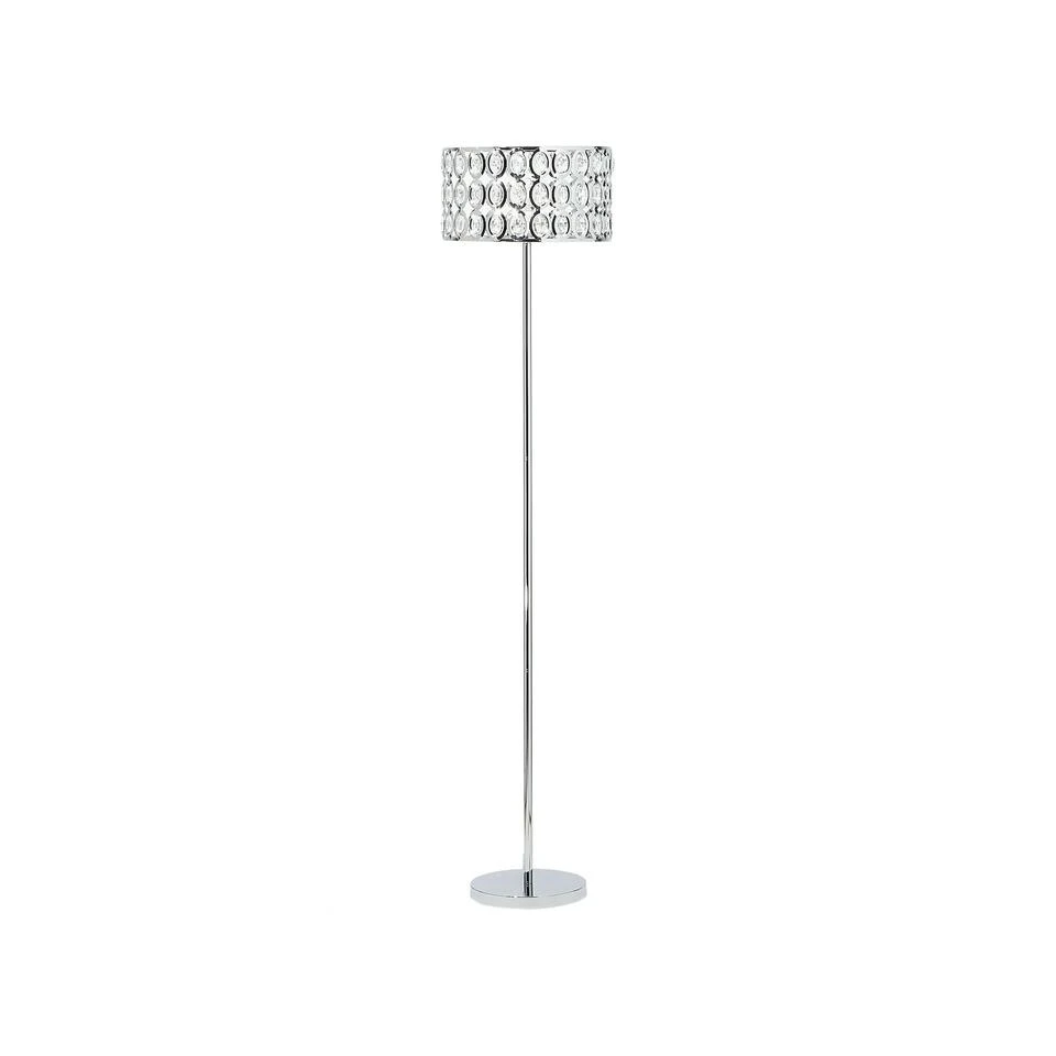 Beliani Staande Lamp TENNA - Zilver Metaal 1 Beliani Staande Lamp TENNA - Zilver Metaal