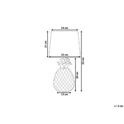 Beliani Tafellamp PINEAPPLE - Goud Keramiek -Leen Bakker 1000063797 0102