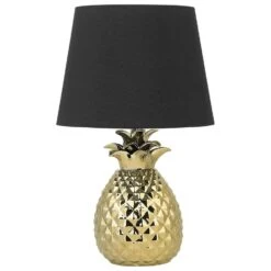 Beliani Tafellamp PINEAPPLE - Goud Keramiek