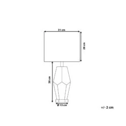 Beliani Tafellamp OXLEY - Wit Beton -Leen Bakker 1000063802 0102