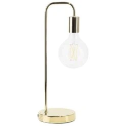 Beliani Tafellamp SAVENA - Goud Metaal