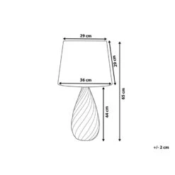 Beliani Tafellamp VISELA - Zilver Keramiek -Leen Bakker 1000063821 0102