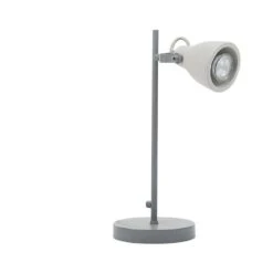 Beliani Tafellamp MISTAGO - Grijs Staal