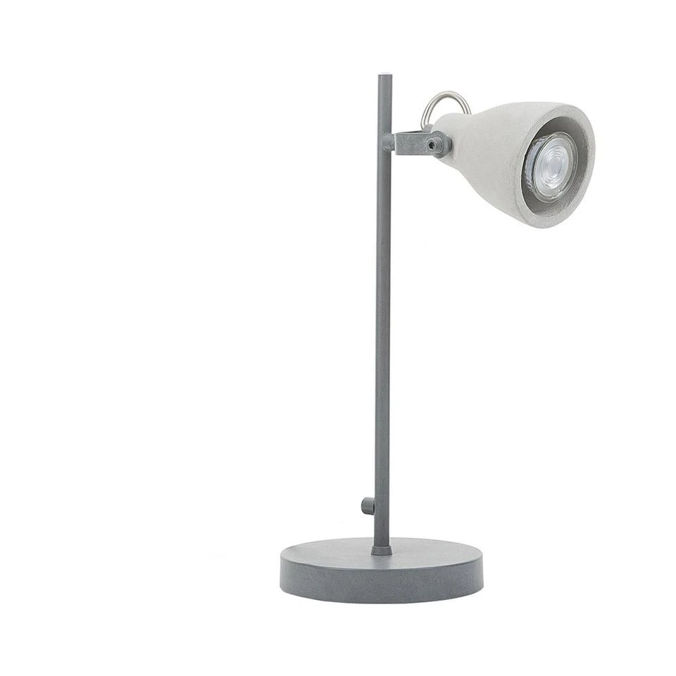 Beliani Tafellamp MISTAGO - Grijs Staal 1 Beliani Tafellamp MISTAGO - Grijs Staal